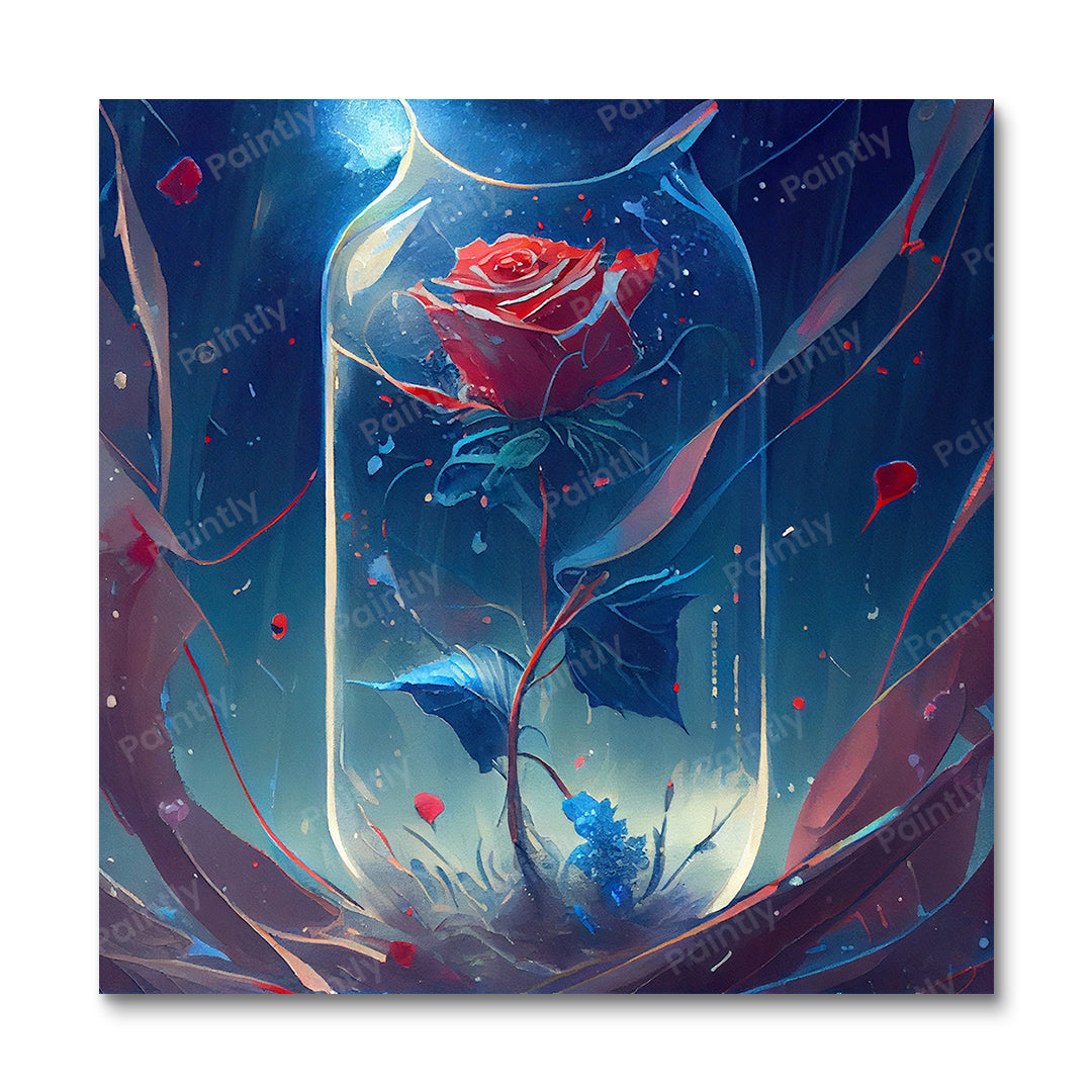 Isolated Rose V (Paint by Numbers)