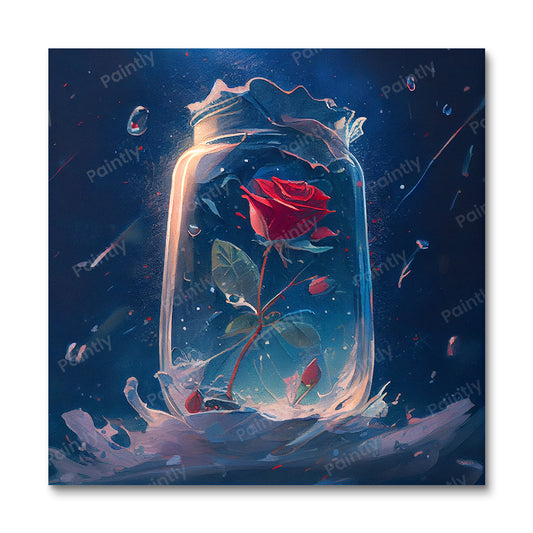 Isolated Rose VIII (Paint by Numbers)