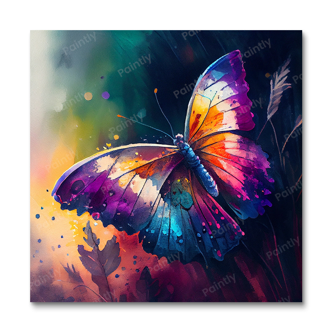 Lebendige Schmetterlinge III (Diamantmalerei)