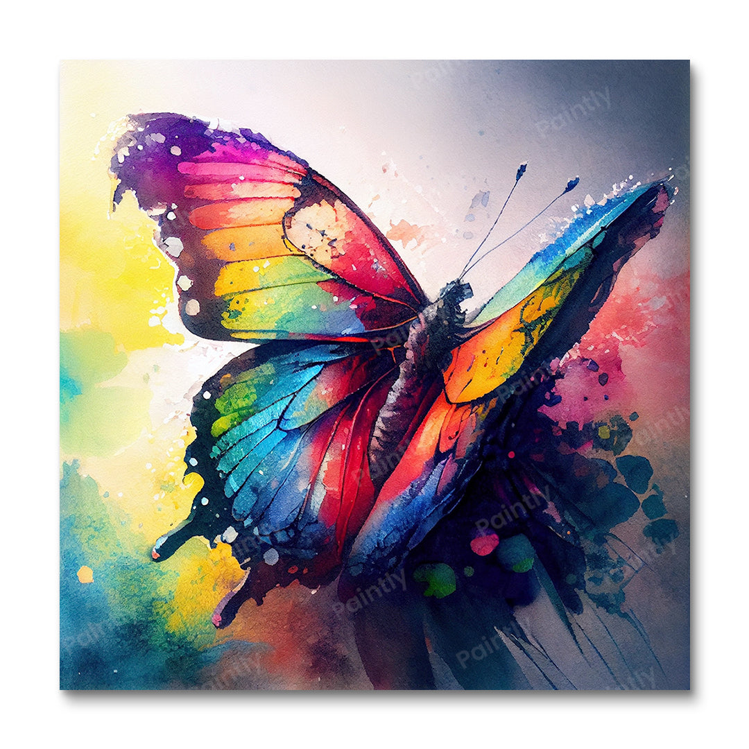Vibrant Butterflies IV (Paint by Numbers)