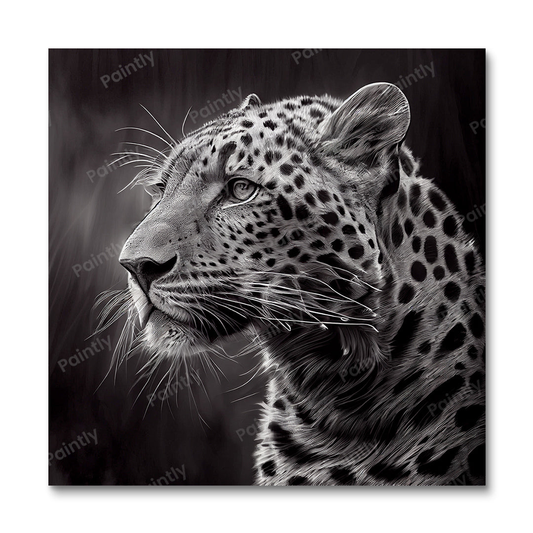 B&W Leopard I (Vægkunst)