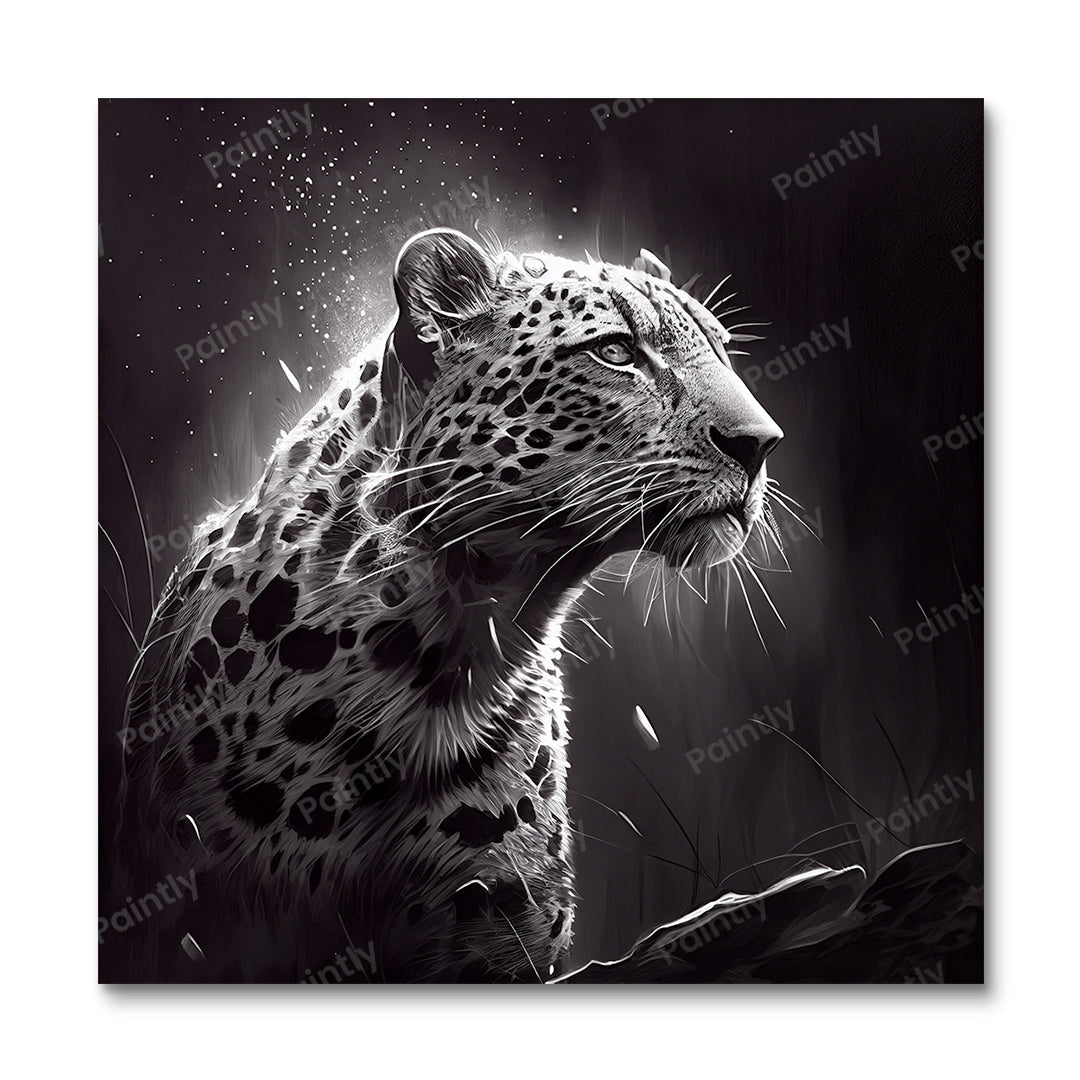 B&W Leopard II (Diamond Painting)