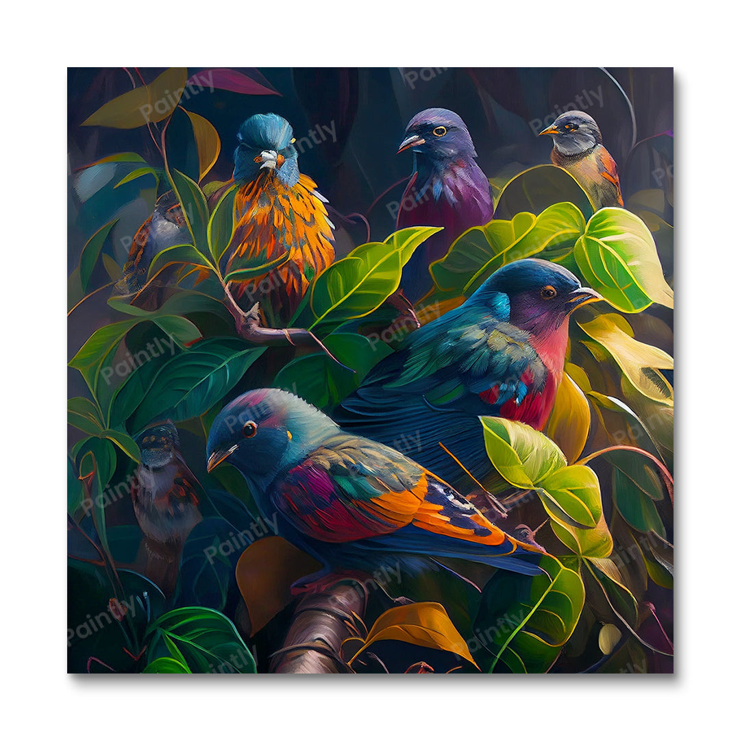 Multiple Birds II (Diamond Painting)