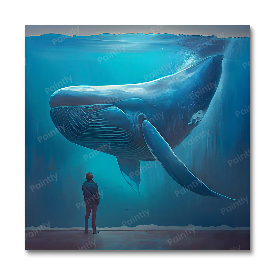 Majestic Blue Whale I (Paint by Numbers)