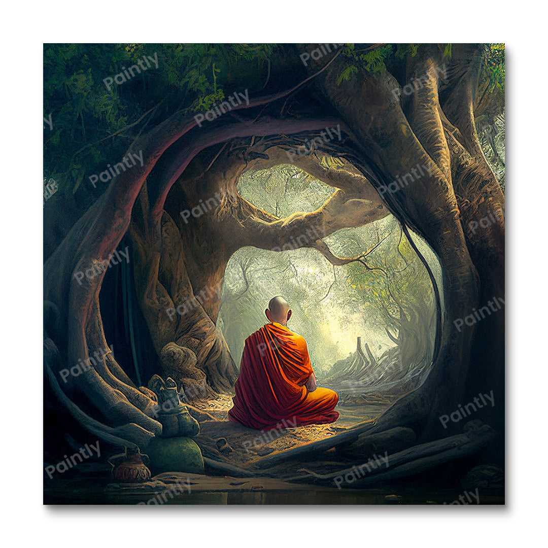 Unwavering Focus Monk IV (Paint by Numbers)