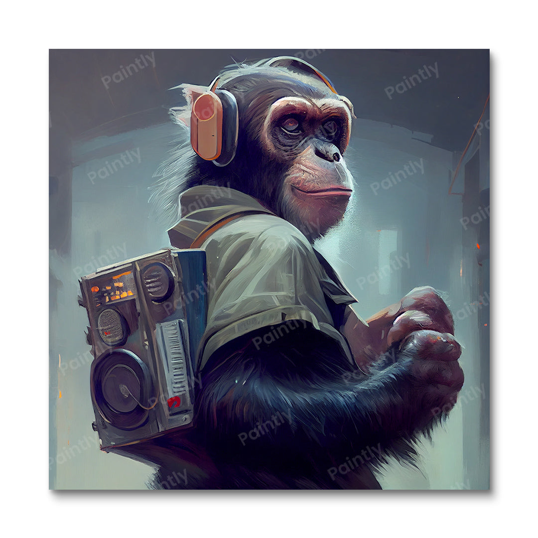 Jukebox Chimp (Paint by Numbers)