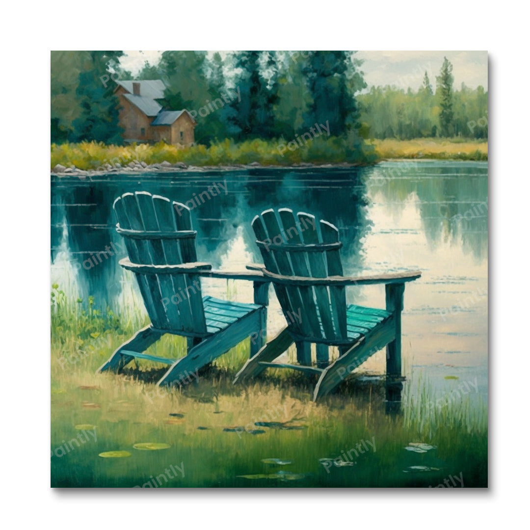 Chairs by the Lake VI (Wall Art)