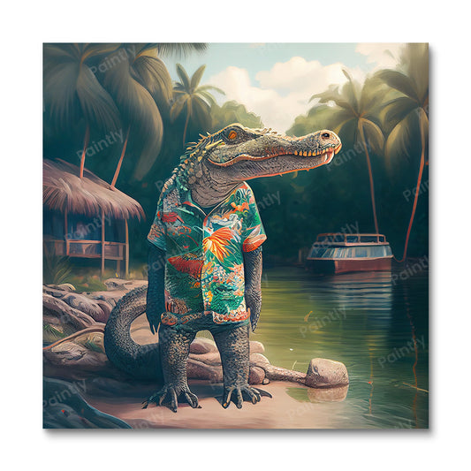 Lonely Party Croc III by Varys Inc (Diamond Painting)