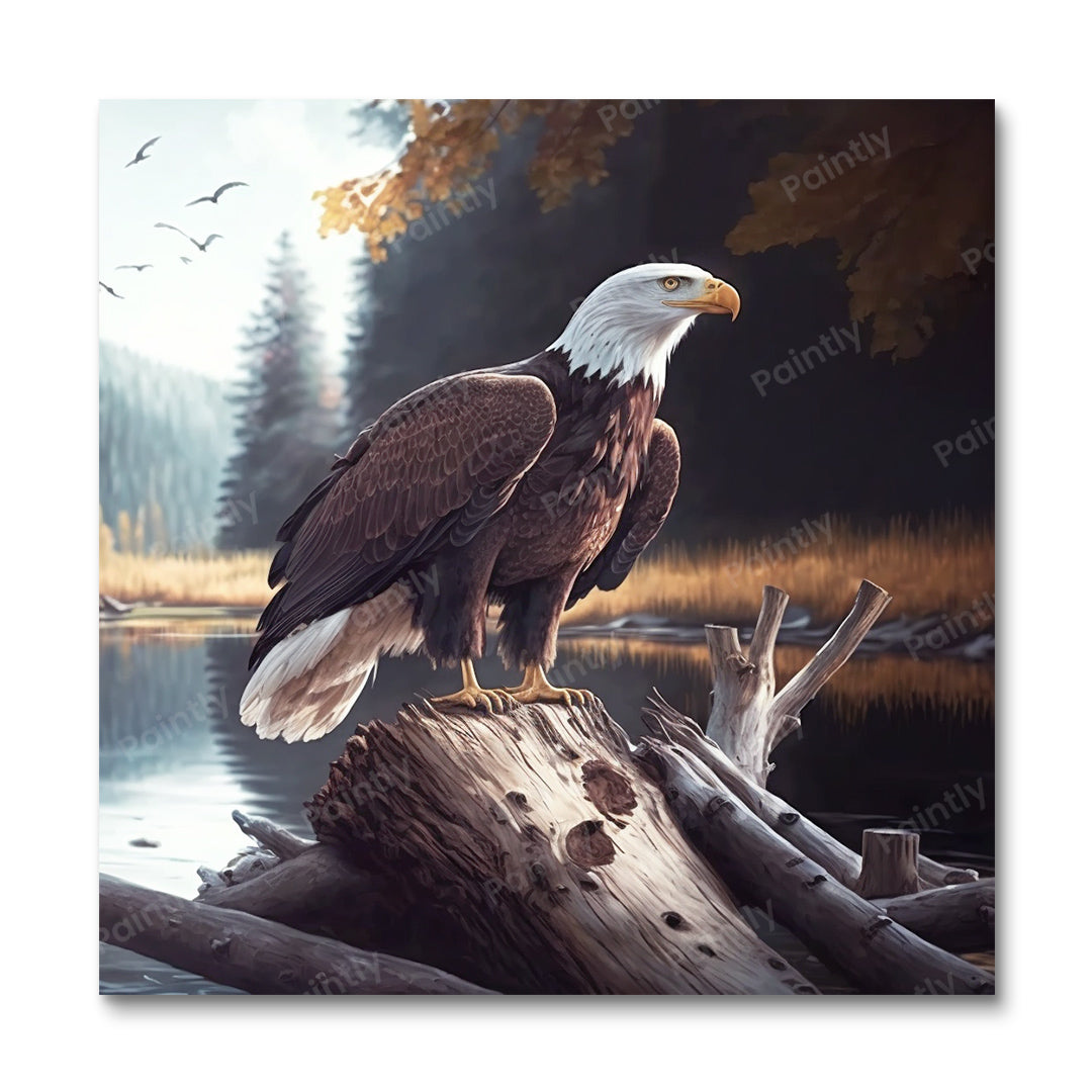 The Lone Sentinel Eagle (Vægkunst)