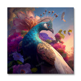 Floral Peacock II (vægkunst)