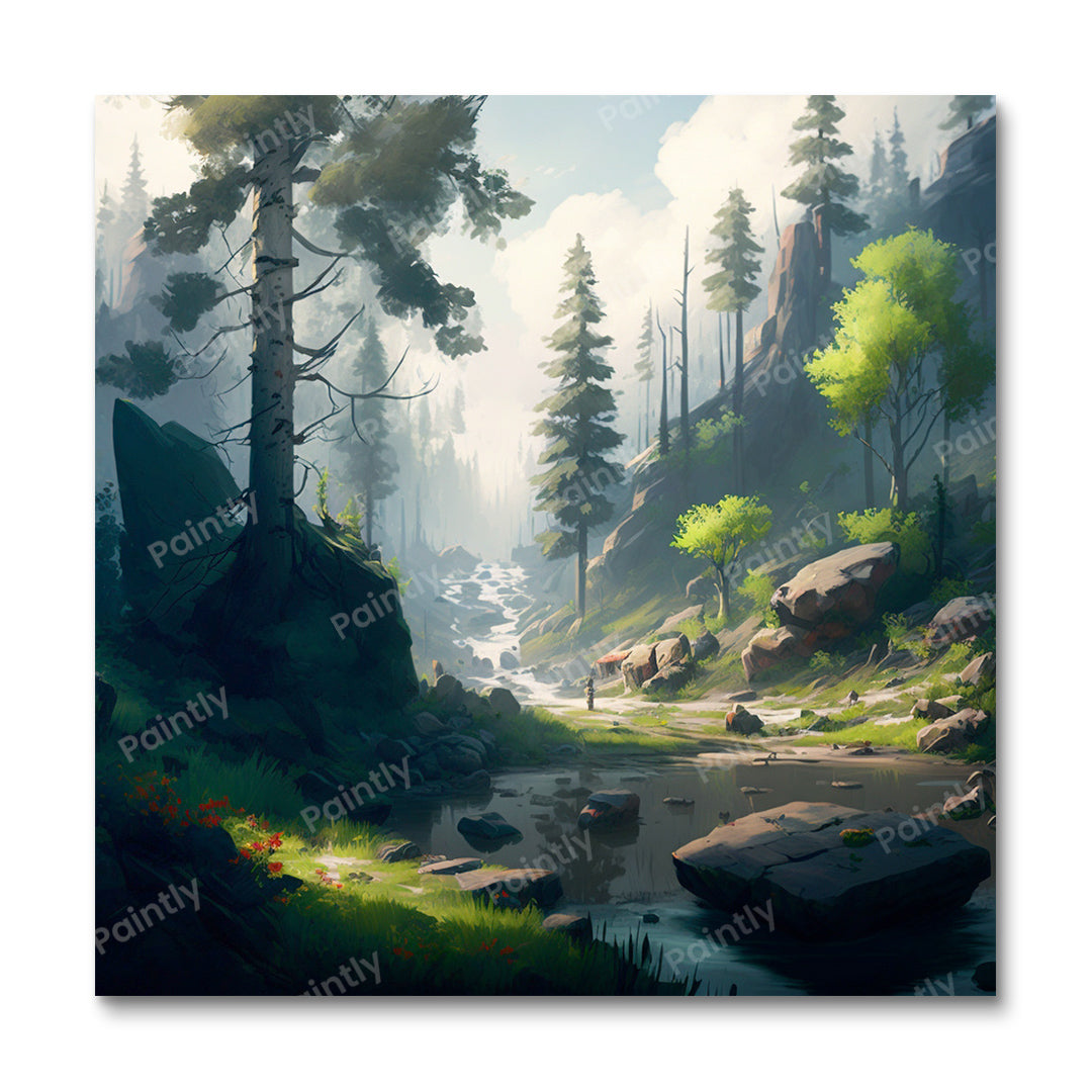 Little Creek Forrest I (Wall Art)