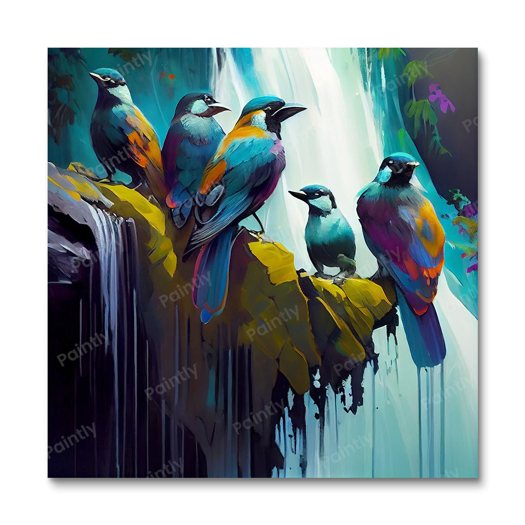 Birds by the Fall II (Diamond Painting)