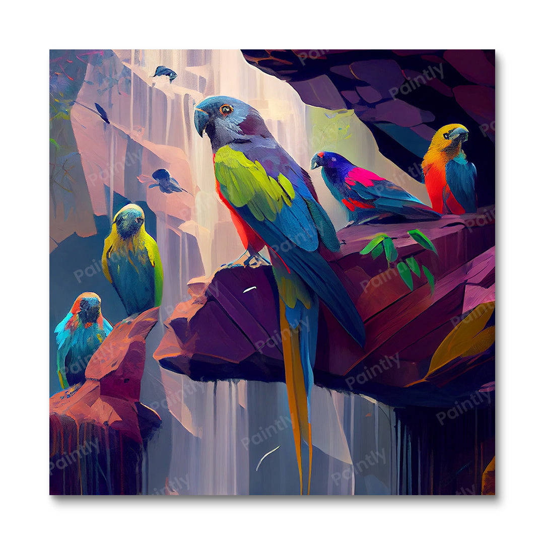 Birds by the Fall IV (Diamond Painting)