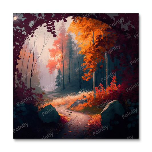 Grandeur of the Falling Leaves (Diamond Painting)