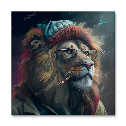 Hipster Lion II (Diamond Painting)