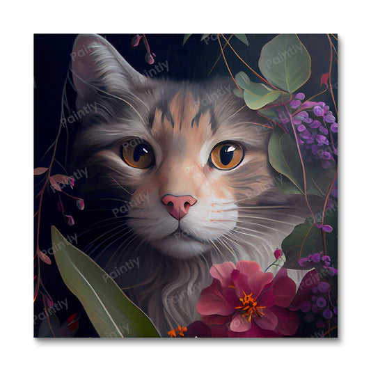 Floral Cat I by Kian (Paint by Numbers)