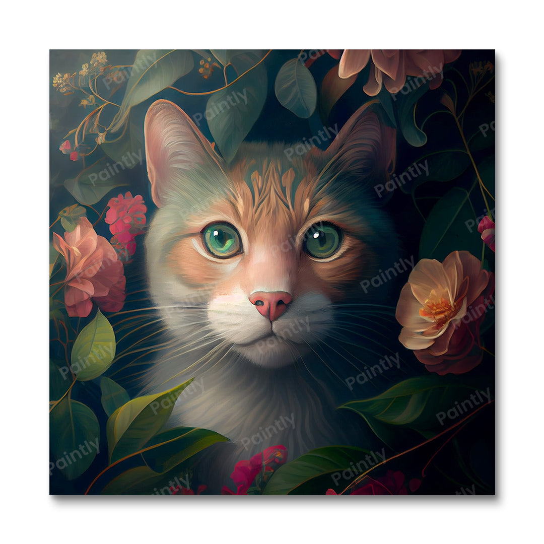 Floral Cat II af Kian (Wall Art)