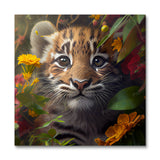 Floral Tiger Cub I by Kian (Paint by Numbers)