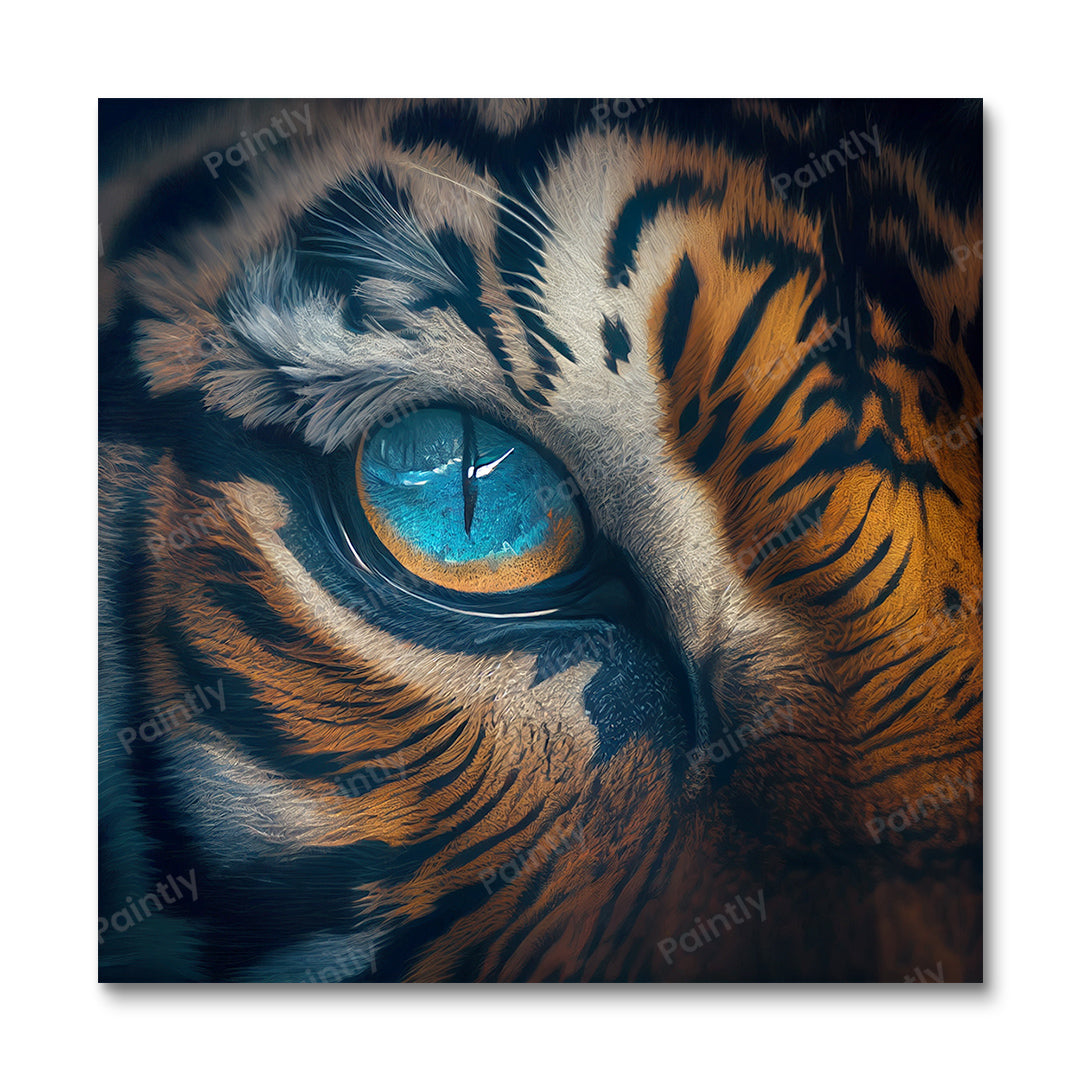 Blaues Tigerauge (Wandkunst)