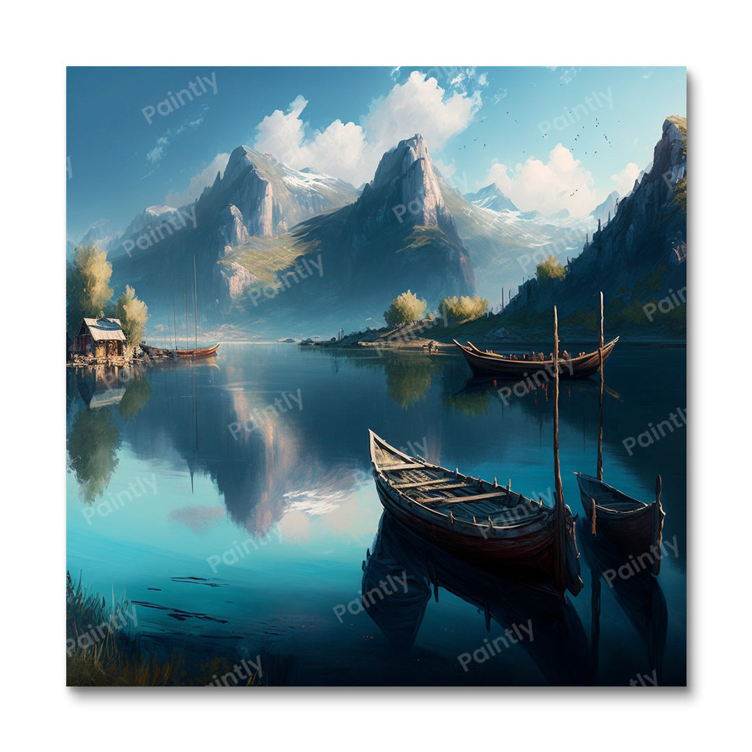 Braies Lake Italy III (Diamond Painting)