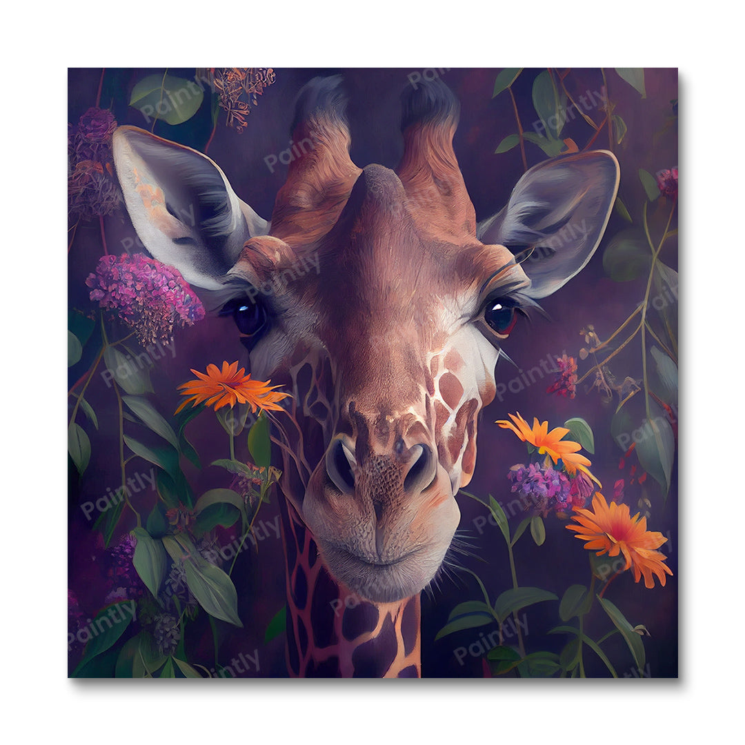 Floral Giraffe I by Kian (Paint by Numbers)