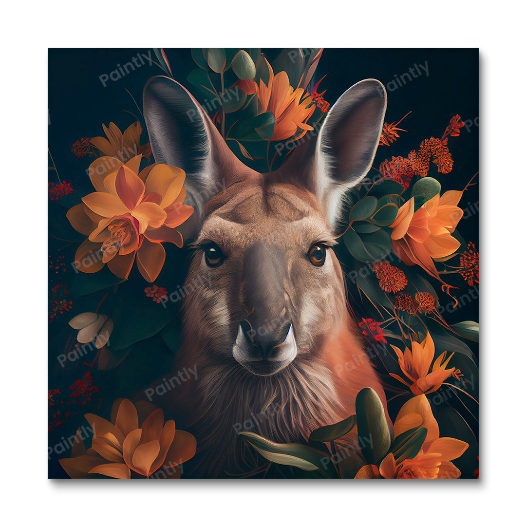 Floral Kangaroo I by Kian (Paint by Numbers)