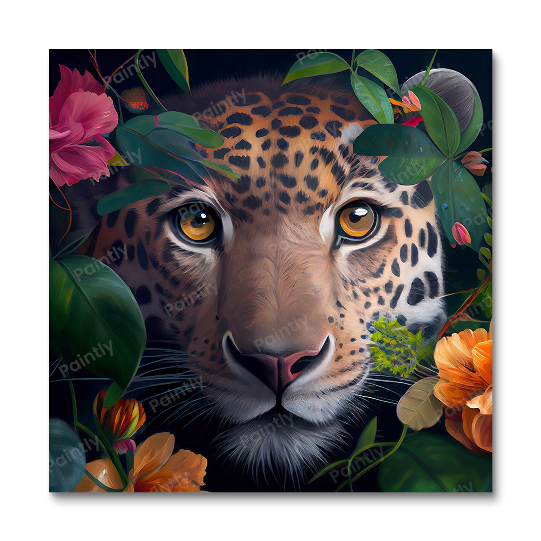 Floral Leopard I by Kian (Paint by Numbers)