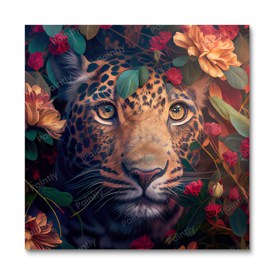 Floral Leopard II by Kian (Diamond Painting)