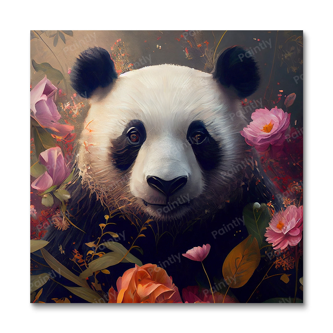 Floral Panda I af Kian (Paint by Numbers)