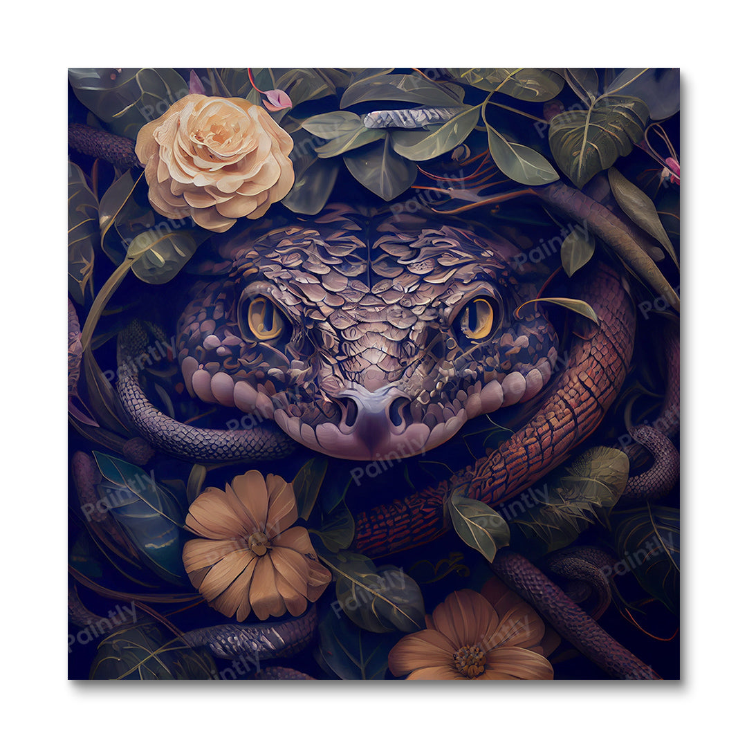 Floral Snake II af Kian (Paint by Numbers)