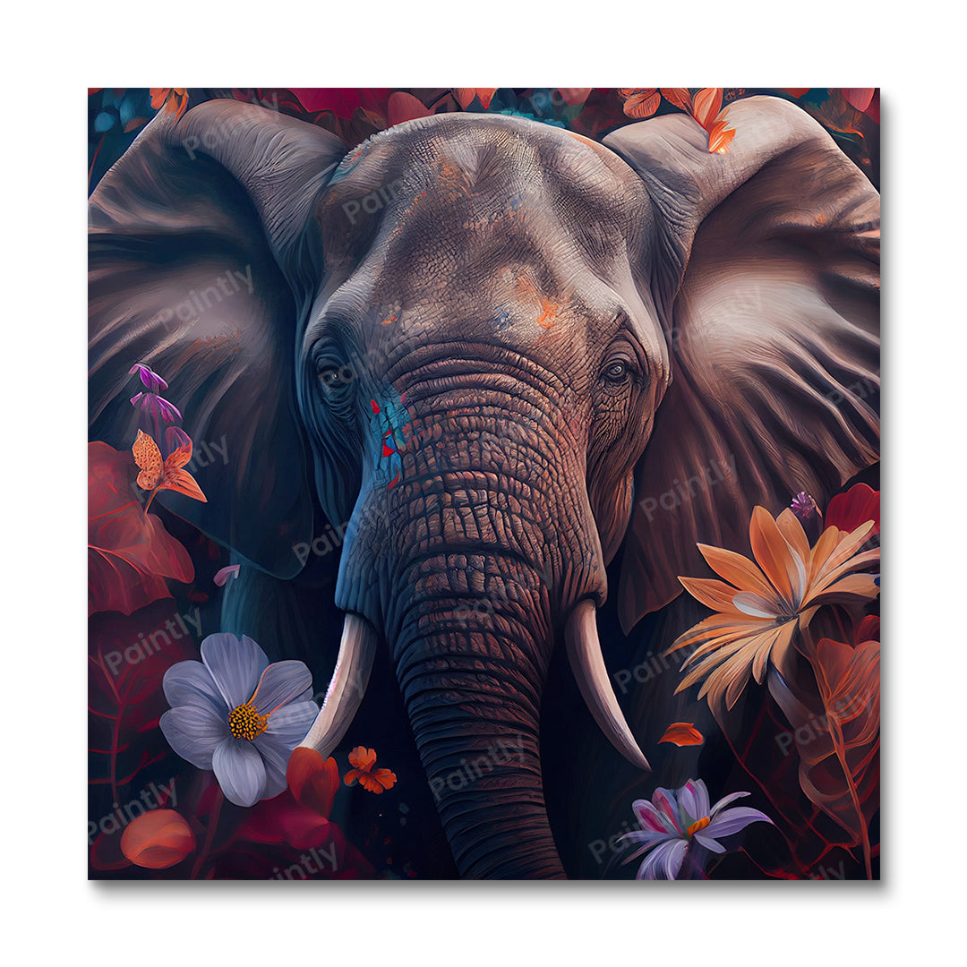 Floral Elephant I by Kian (Wall Art)