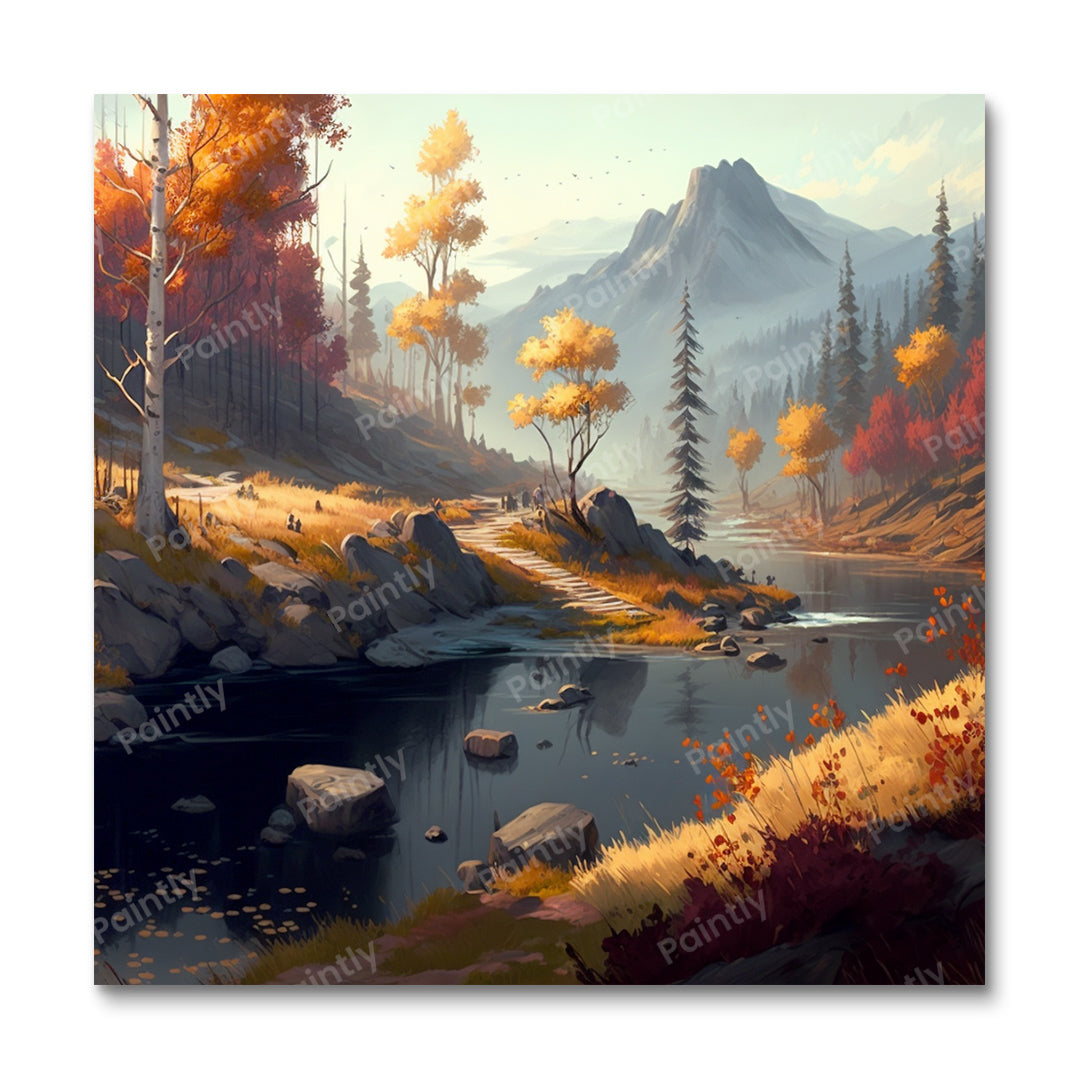 The Golden Autumn (Paint by Numbers)