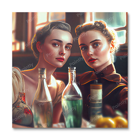 Vintage Gossip III (Diamond Painting)