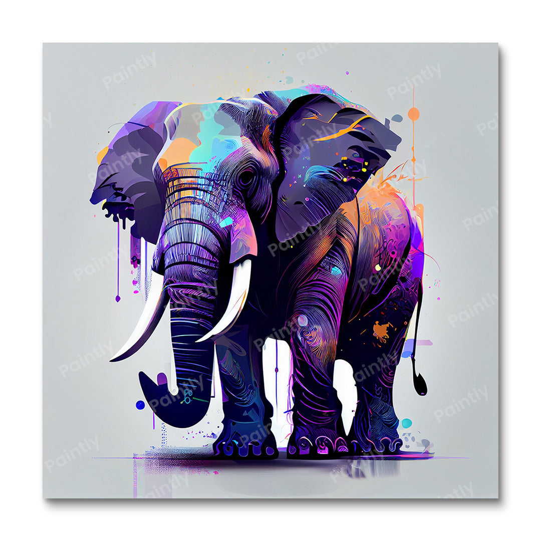 Purple Elephant (Wall Art)