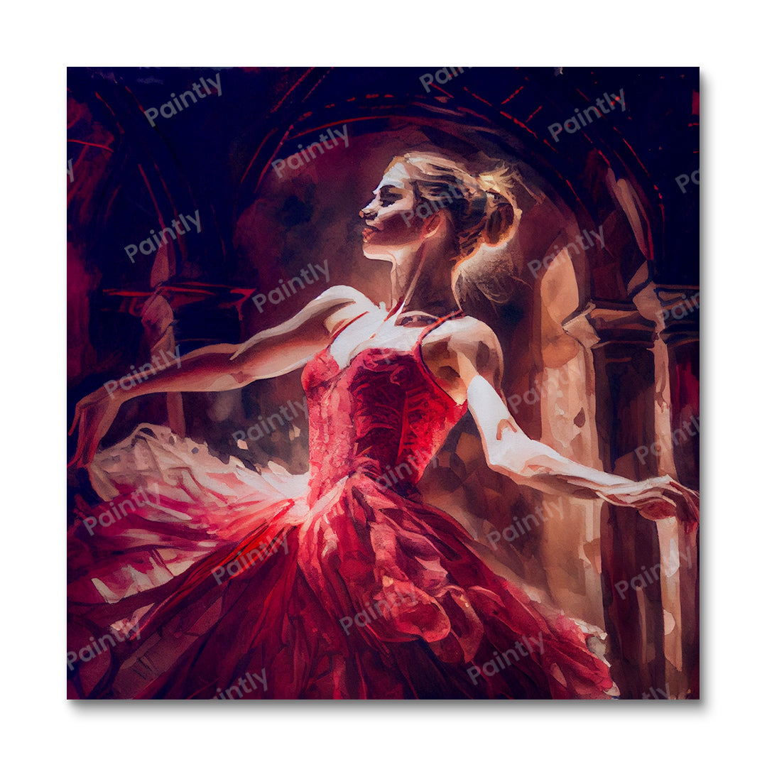 Red Ballerina (Wall Art)