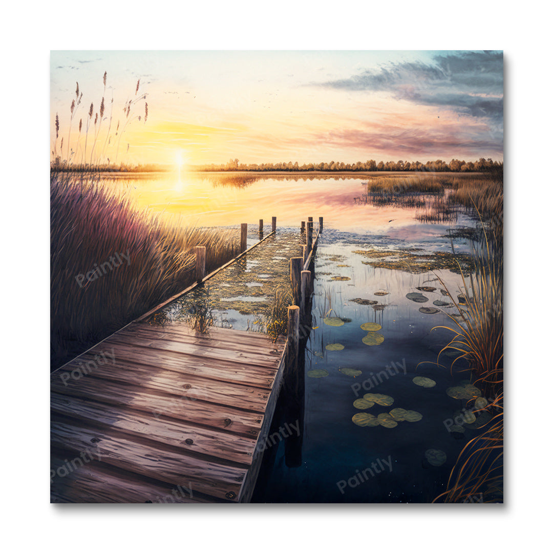 Marshy Boardwalk II (Paint by Numbers)