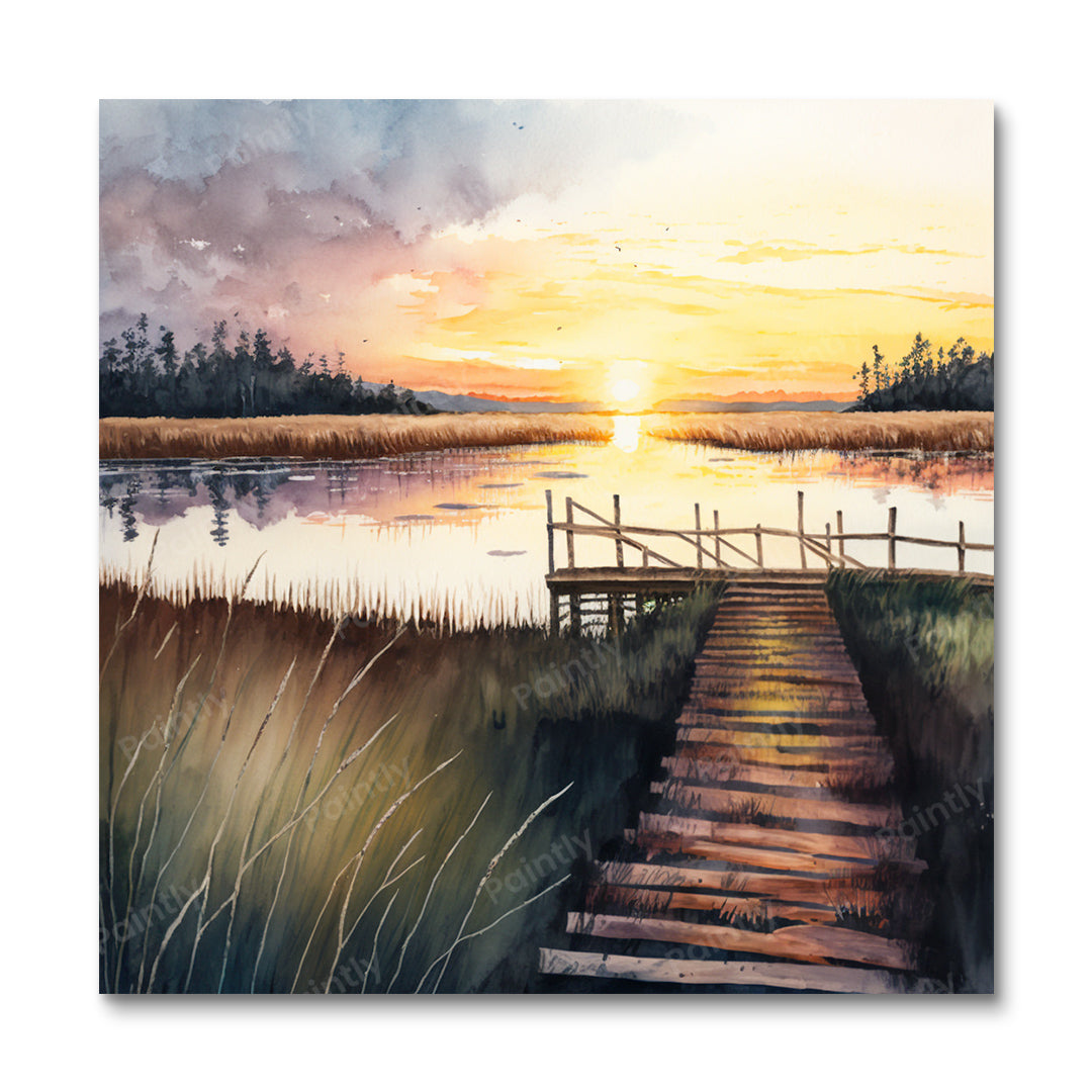 Marshy Boardwalk III (Wall Art)