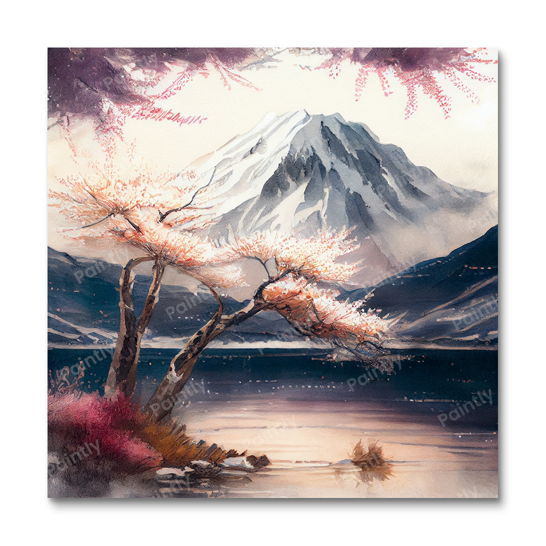 Blossom by the Lake I (Paint by Numbers)