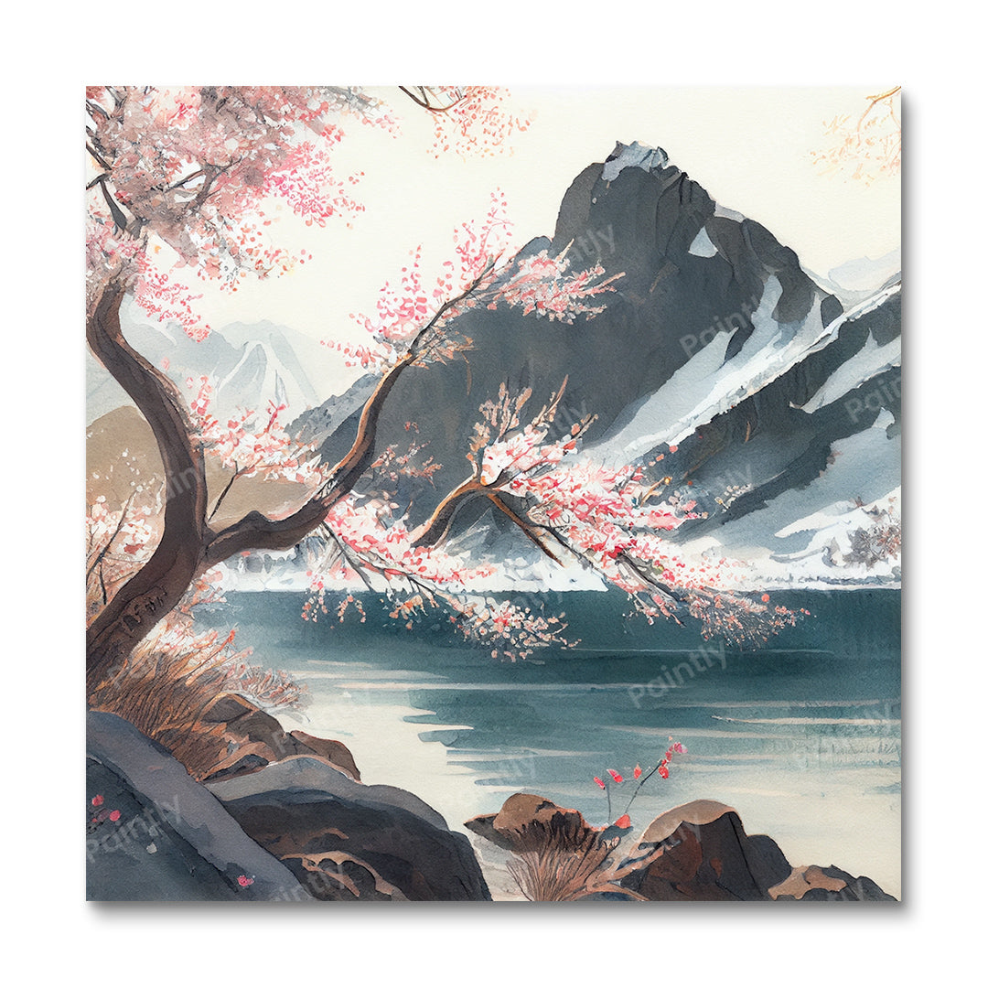 Blossom by the Lake II (Vægkunst)