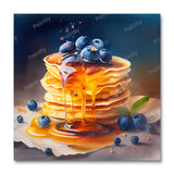 Pandekager med blåbær I (maling efter tal)