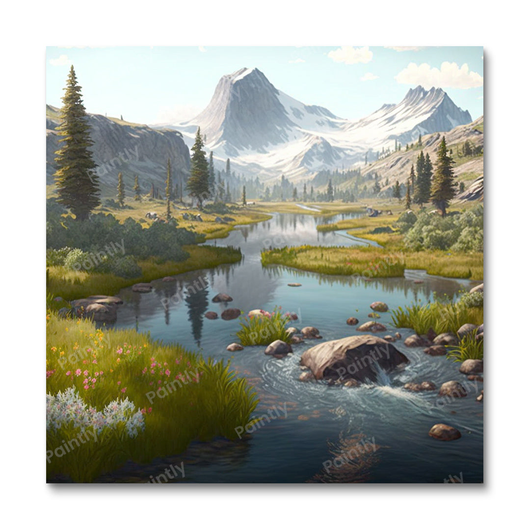 Tranquil Flow (Diamond Painting)