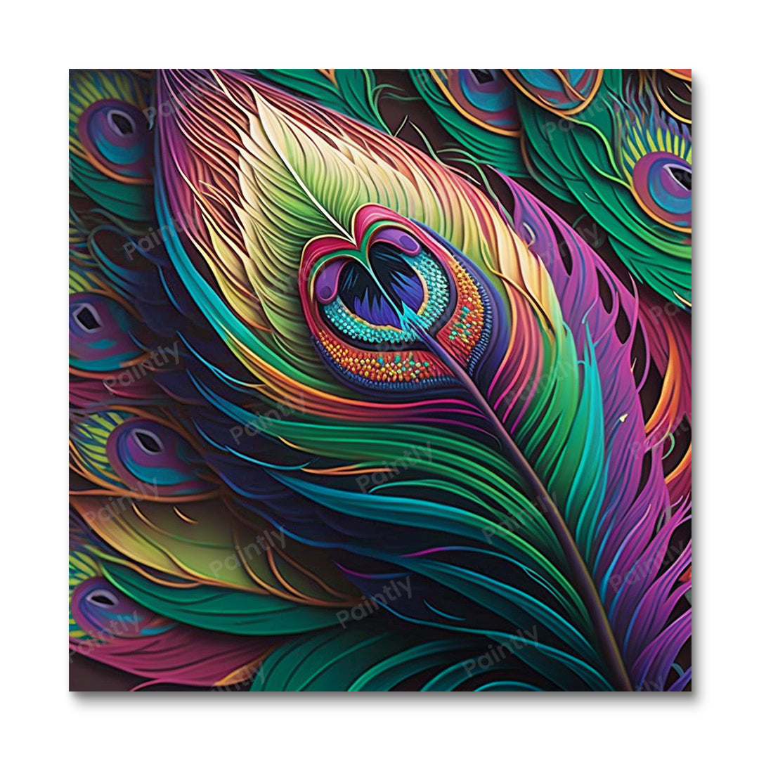 Peacock Feathers V (Diamond Painting)
