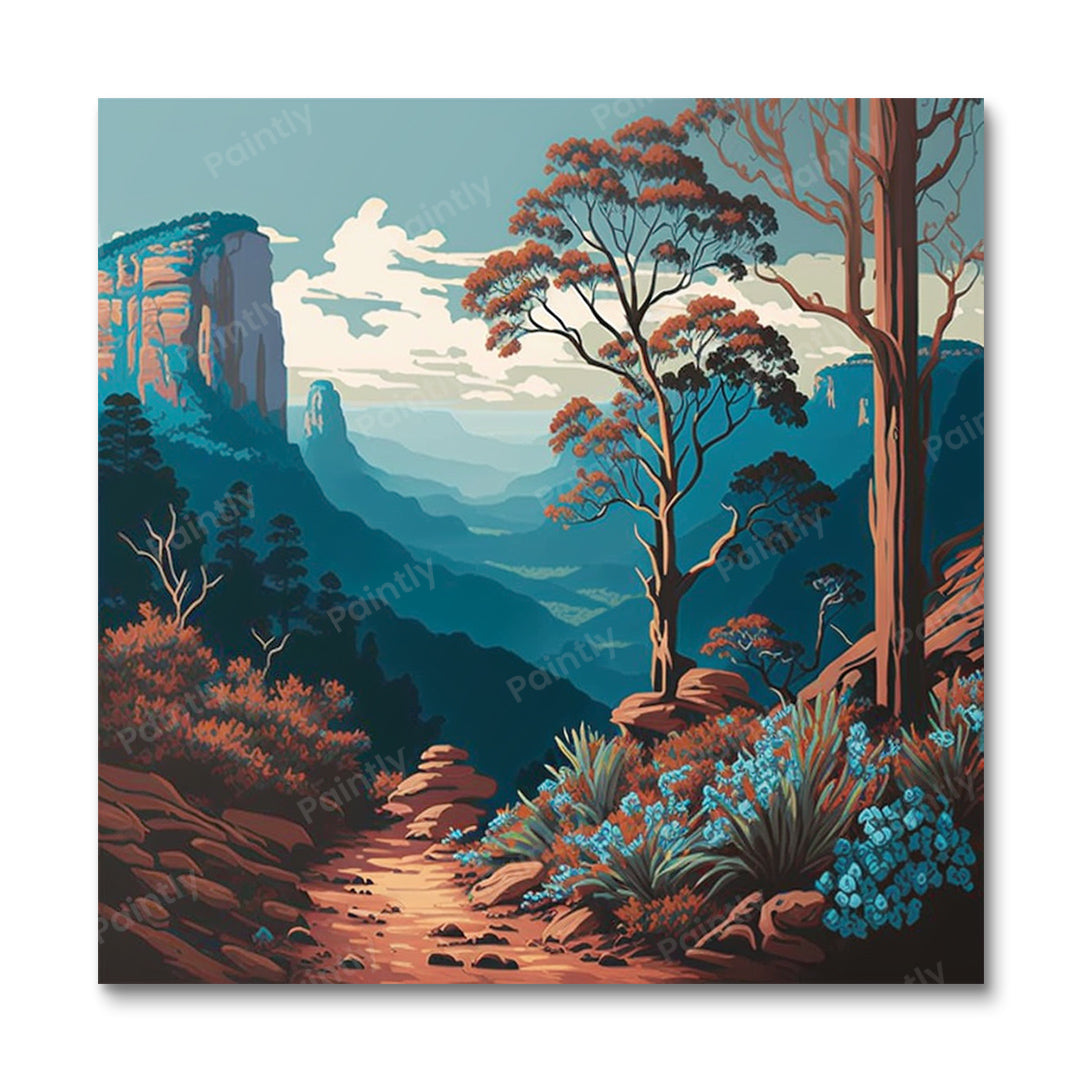 Die Blue Mountains II (Wandkunst)
