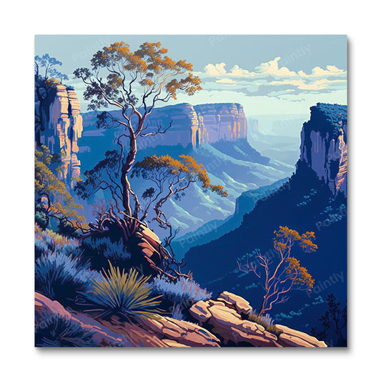 The Blue Mountains I (Diamond Painting)