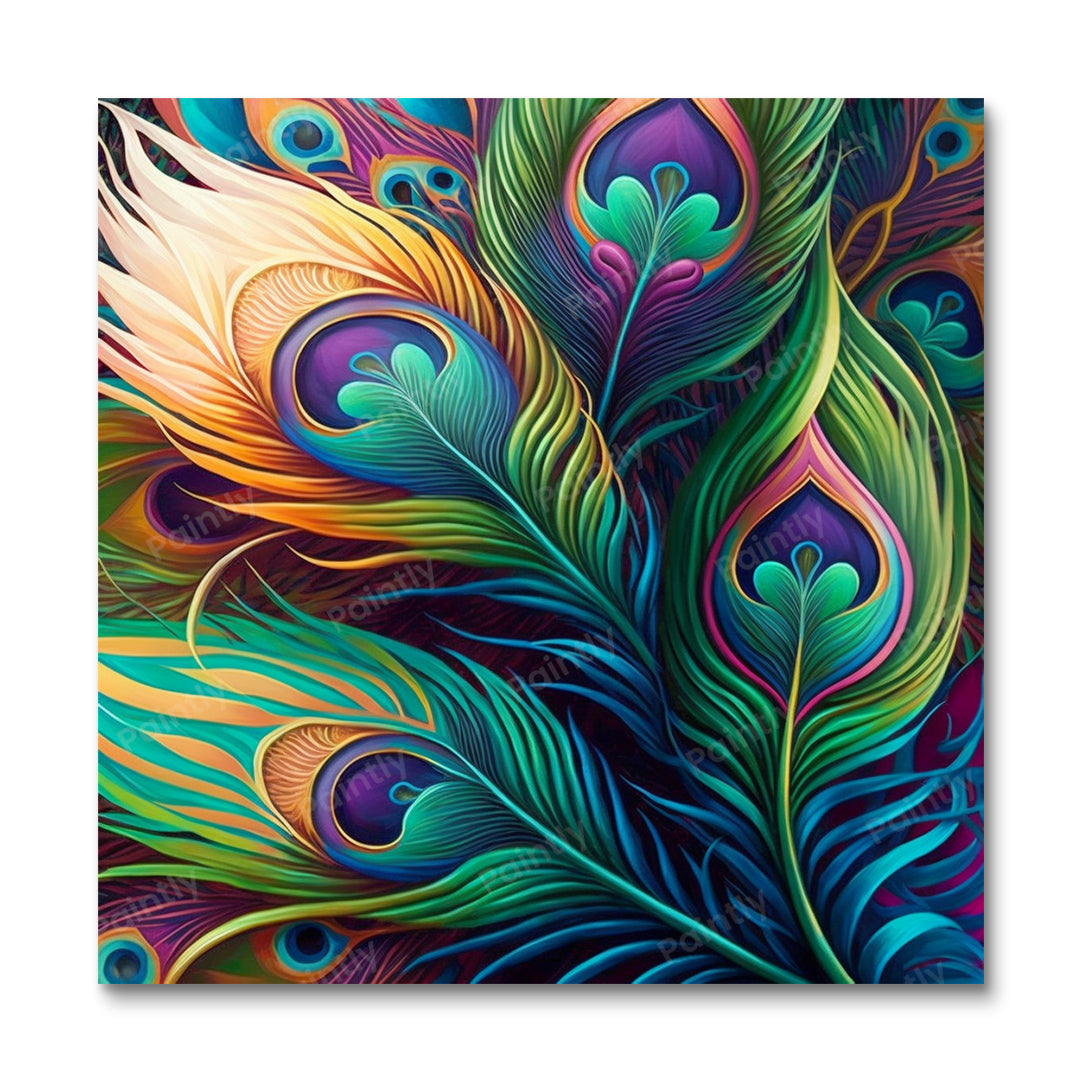Peacock Feathers I (Paint by Numbers)