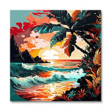 Tropical Sunset Beach (Paint by Numbers)