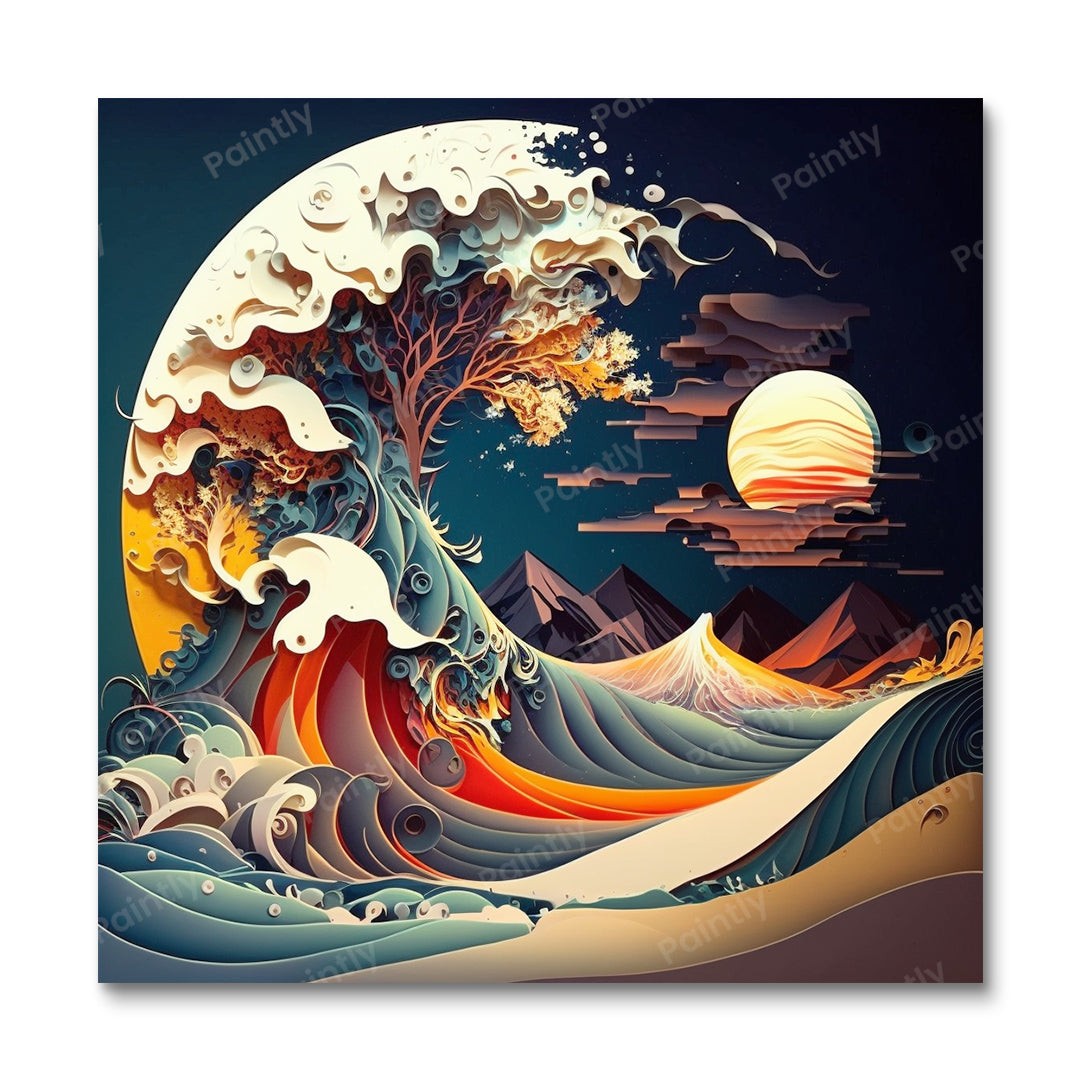 Wave in the Moonlight (Diamond Painting)