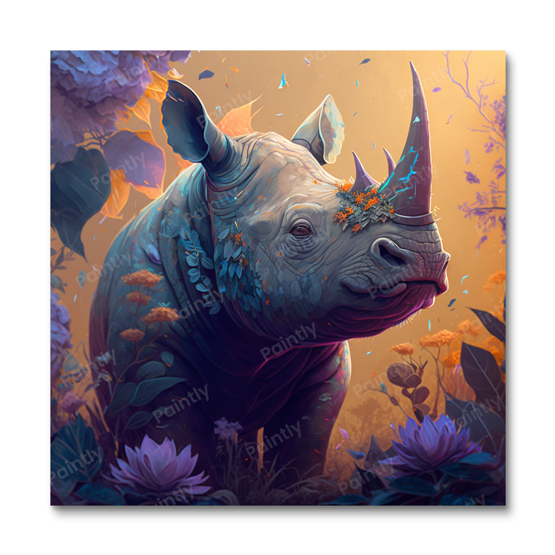 Majestic Rhino II (Paint by Numbers)
