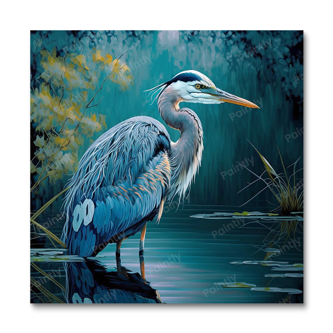 Blue Heron I (vægkunst)