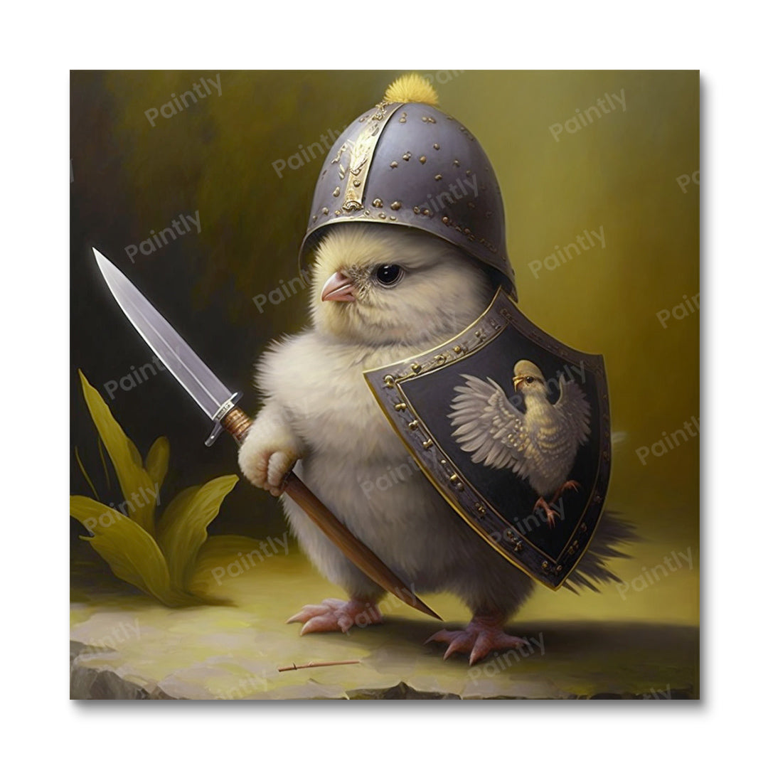 Chick into Battle I (Paint by Numbers)